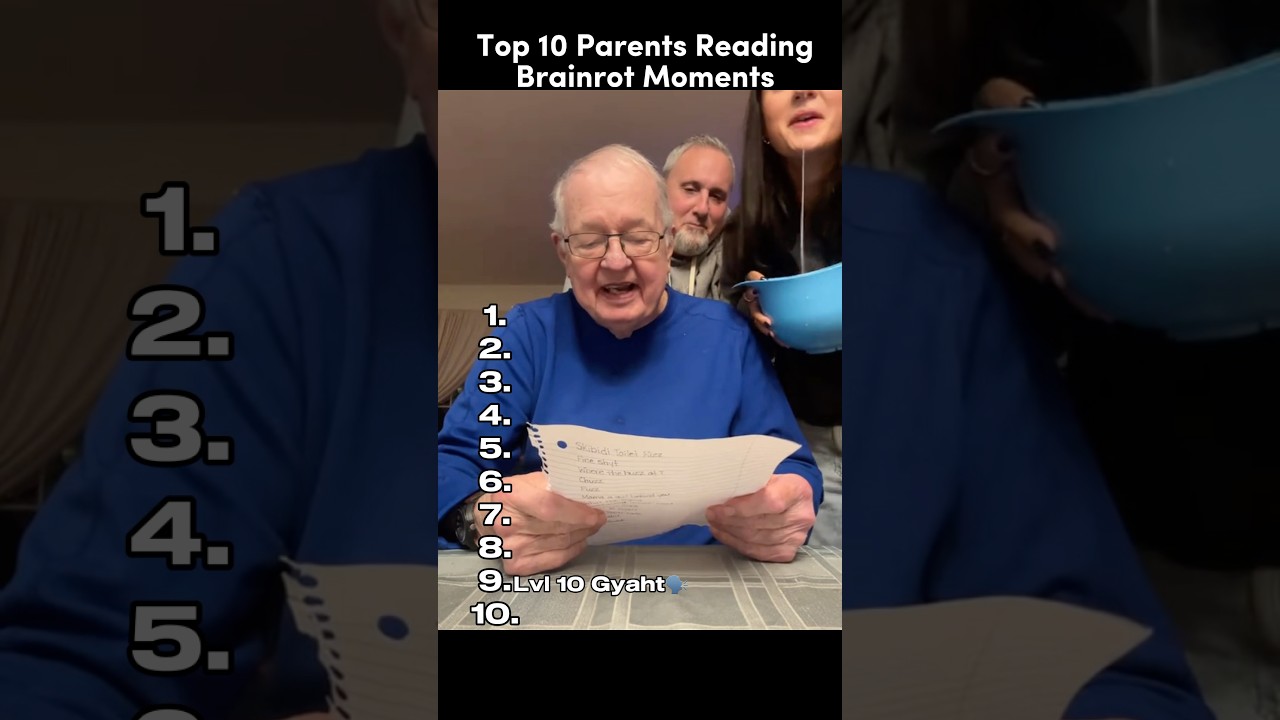 Top 10 Parents Reading Brainrot Moments #funny #shorts