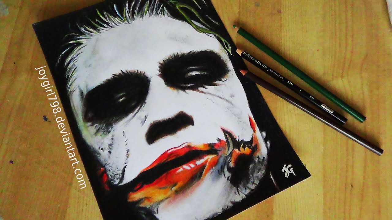 The Joker Speed Drawing- Heath Ledger [Batman] -Colouring Pencils