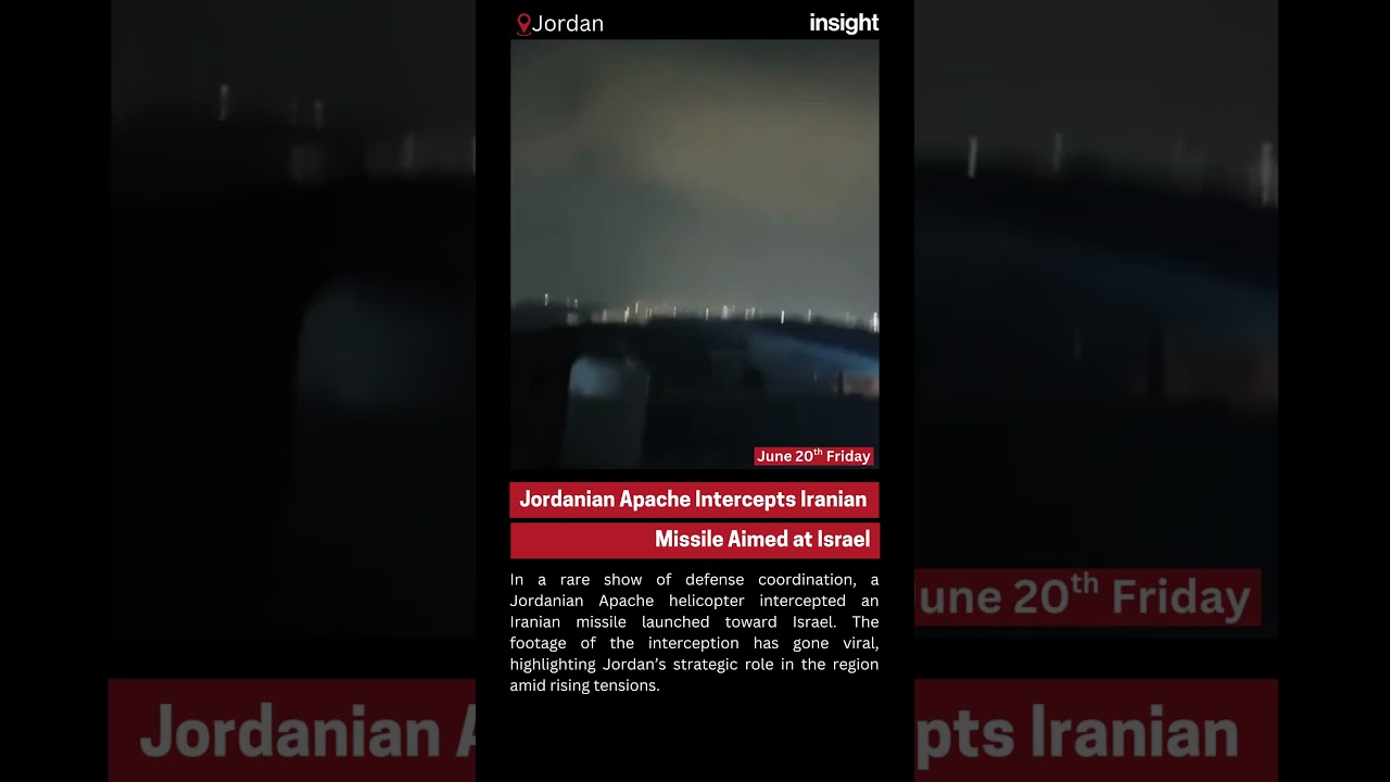 JORDAN HELPING ISRAEL | JORDAN INTERCEPTING IRANIAN MISSILES | ISRAEL IRAN CONFLICT | INSIGHT MEDIA