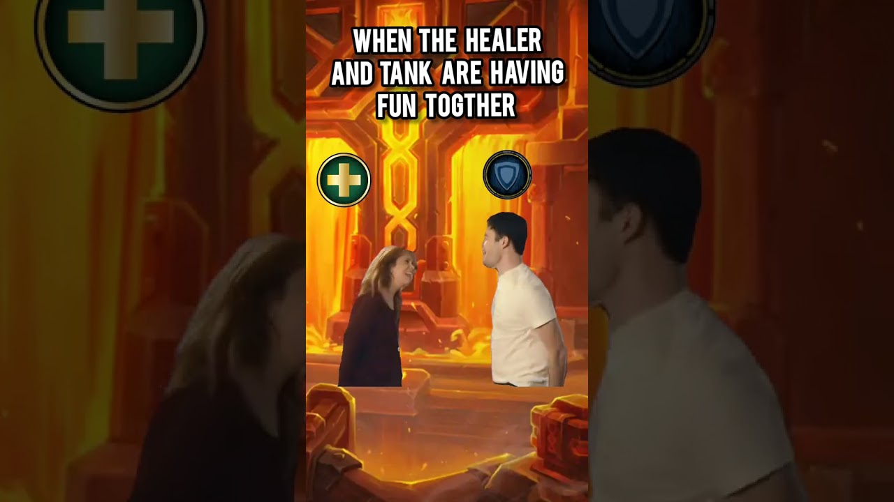 when the healer and tank are having fun together #wow #worldofwarcraft #warcraft