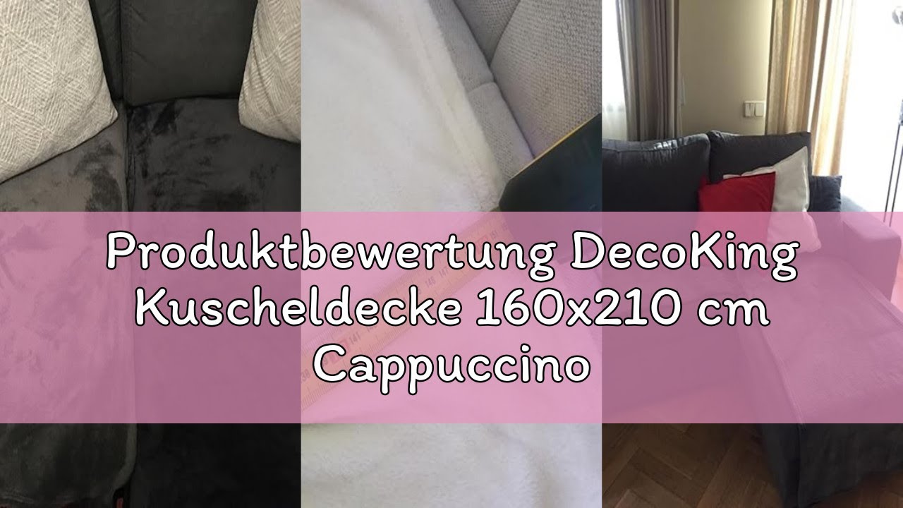 Produktbewertung DecoKing Kuscheldecke 160x210 cm Cappuccino Decke Microfaser Tagesdecke Fleece weic