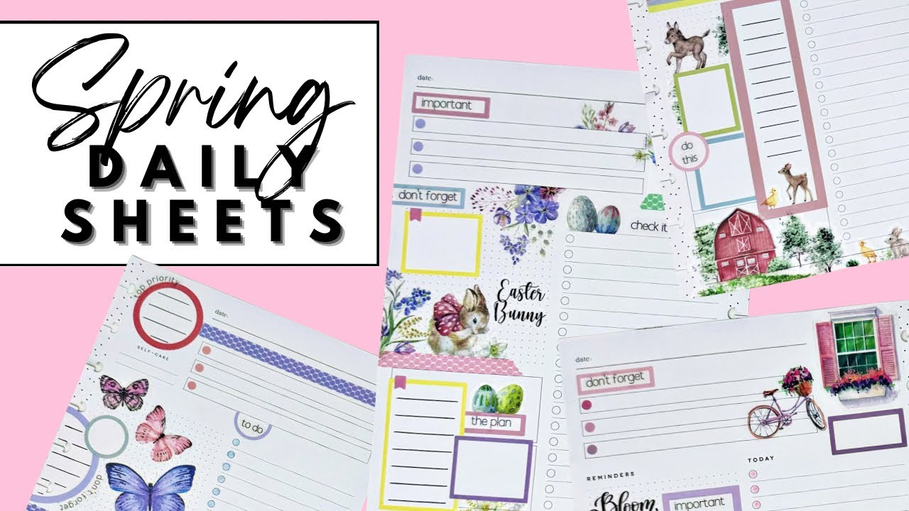 PLAN WITH ME | SPRING DAILY SHEETS | THE HAPPY PLANNER