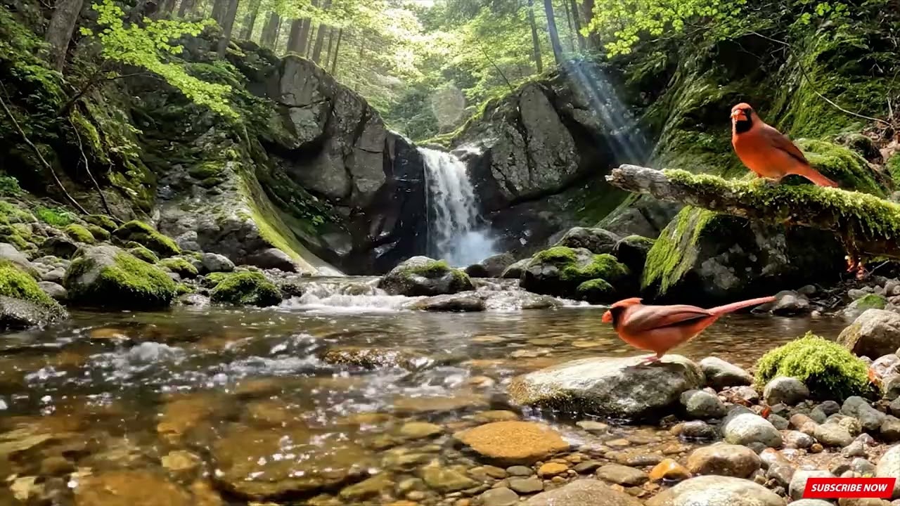 Amazing Forest Ambience, Beautiful Stream and Birds Singing for Sleep & Stress Relief