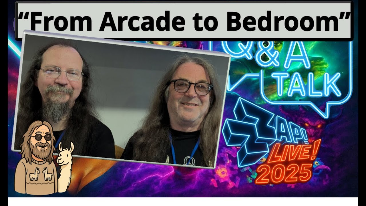 Jeff Minter & Giles, 'From the Arcade to the Bedroom'  Llamasoft Q&A at Zzap! Live 2025