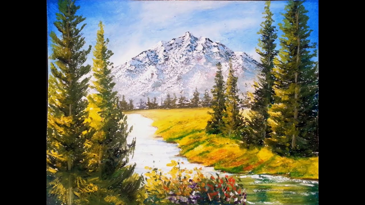Majestic Mountains - Oil Pastel Tutorial