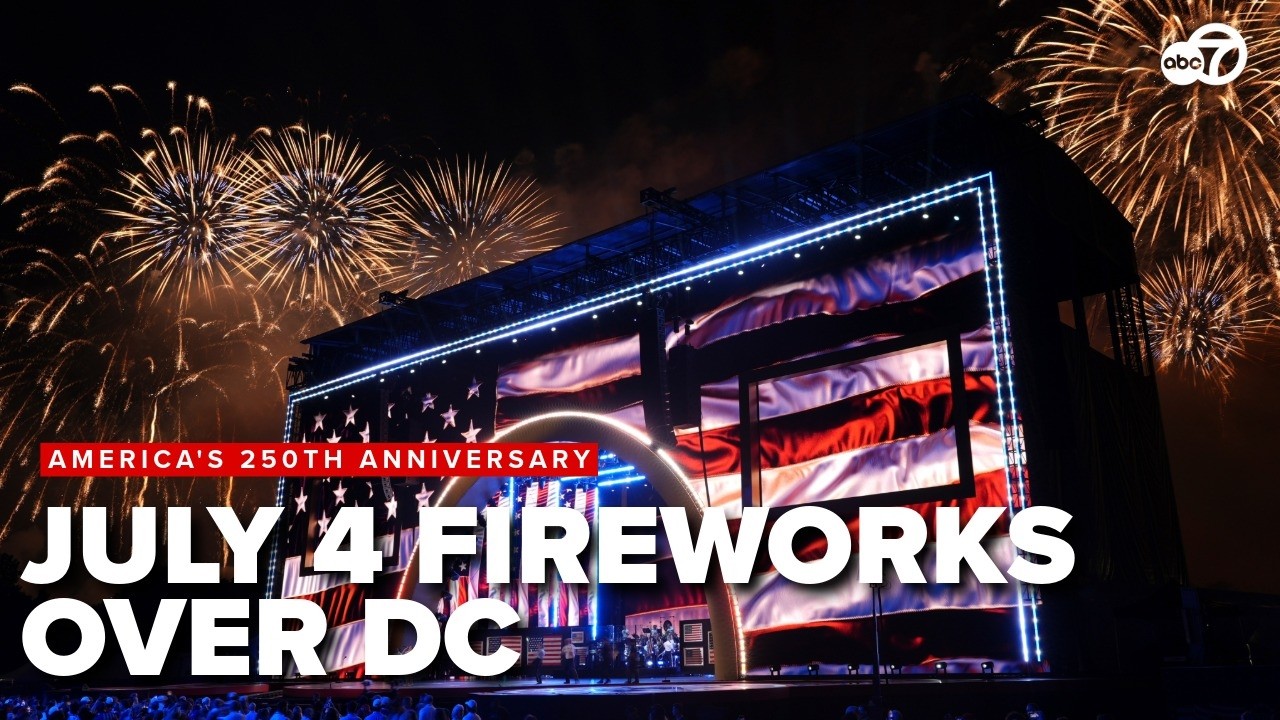 WATCH: Fireworks light up National Mall for America 250 celebration