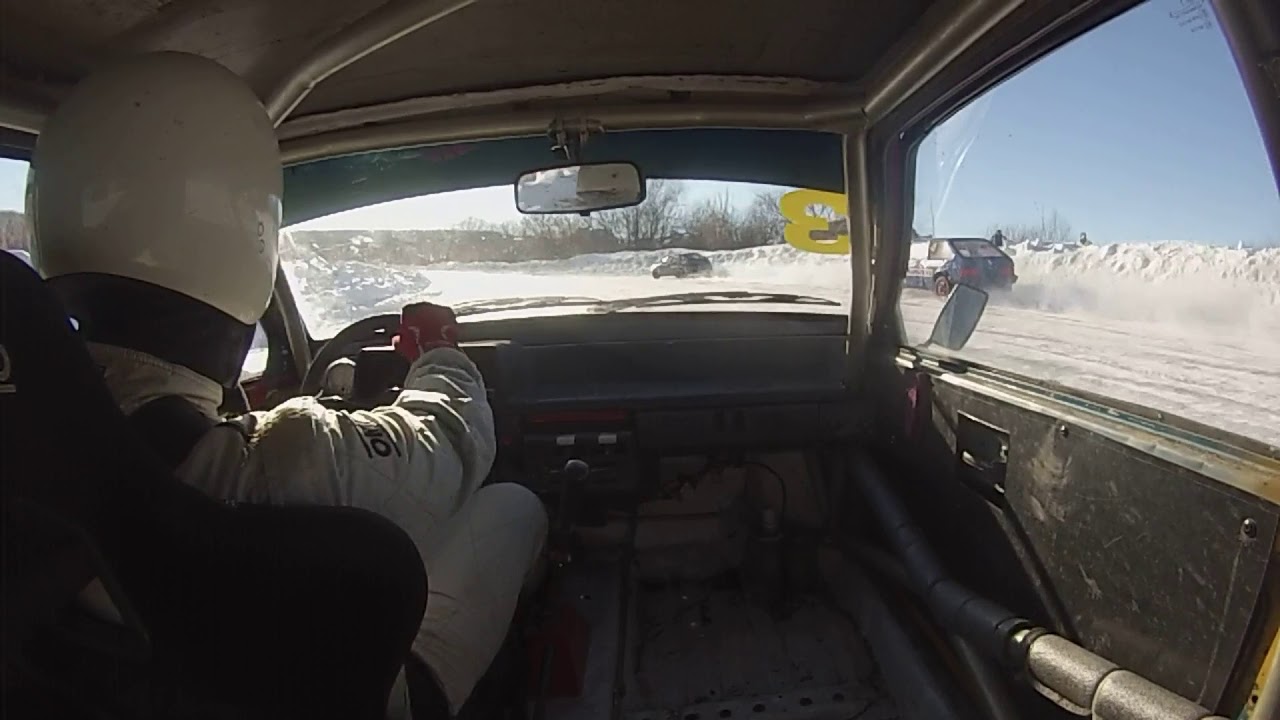 Зимние трековые гонки. Автодром Вираж Пенза 2019 OnBoard А1600