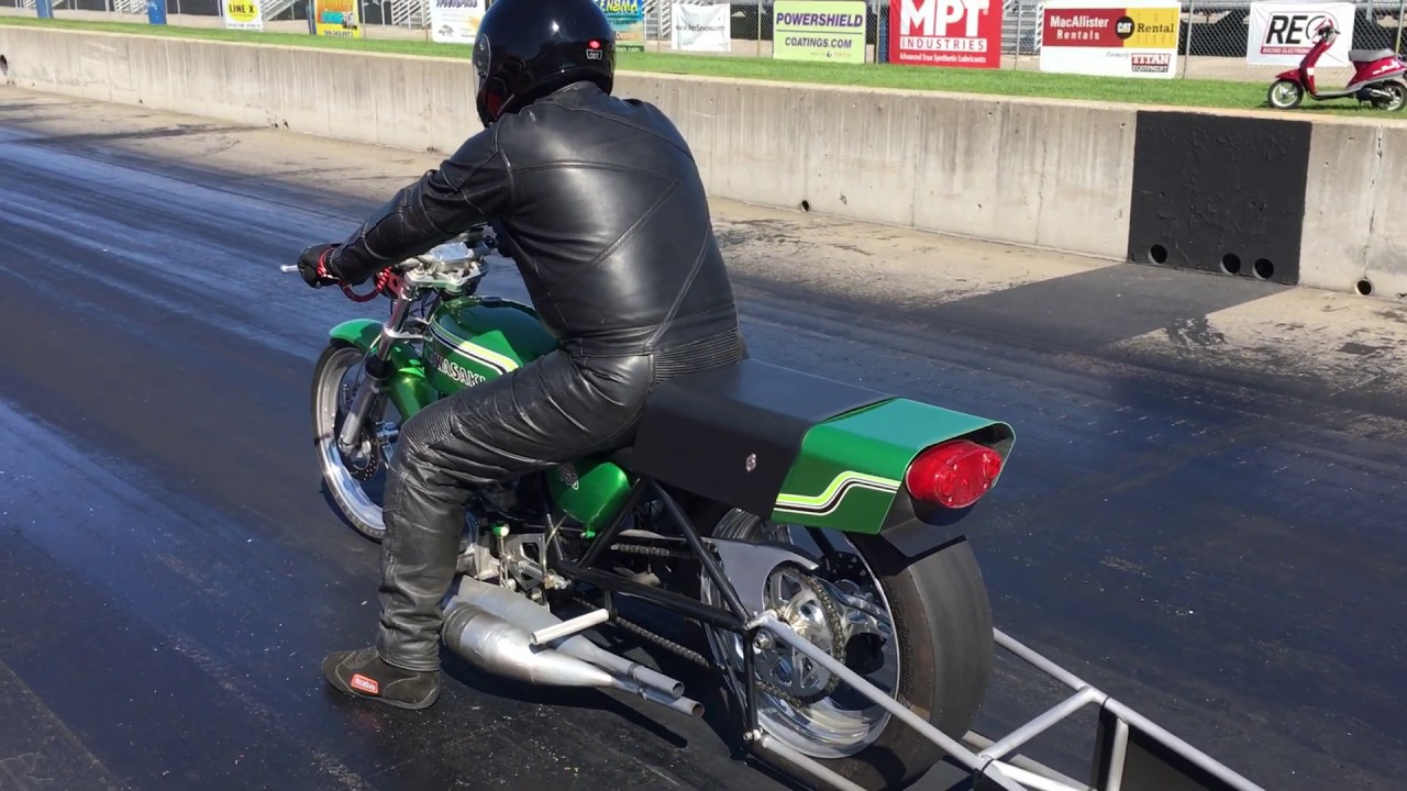 FAST Kawasaki H2 750 Two Stroke Dragbike!