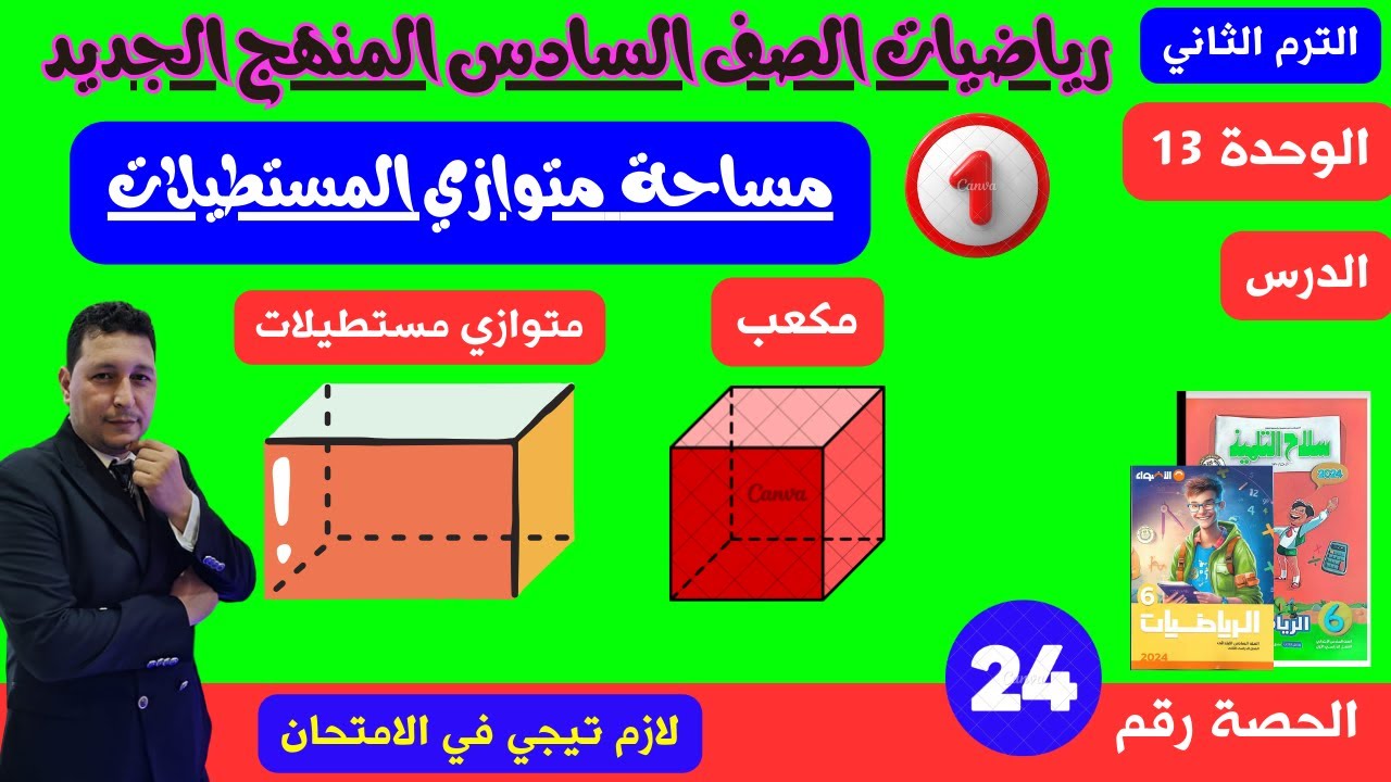 الوحدة 13 الدرس 1 مساحة سطح متوازي المستطيلات I مساحة سطح المكعب I أصدقاء القناة