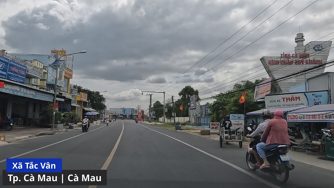 Quốc lộ 1A, thành phố Cà Mau phần 1, tỉnh Cà Mau, qua xã Tắc Vân, xã Định Bình