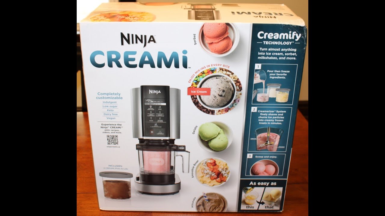 Ninja NC301 CREAMi Unboxing & First Two Recipes Vanilla Chocolate Chip Ice Cream & Pineapple Sorbet