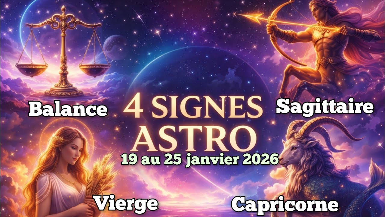 🫟 GUIDANCE ASTRO-TAROT 19–25 JANV🫟 4 signes : balance ♎, Sagittaire♐, Capricorne♑ Vierge♍ 