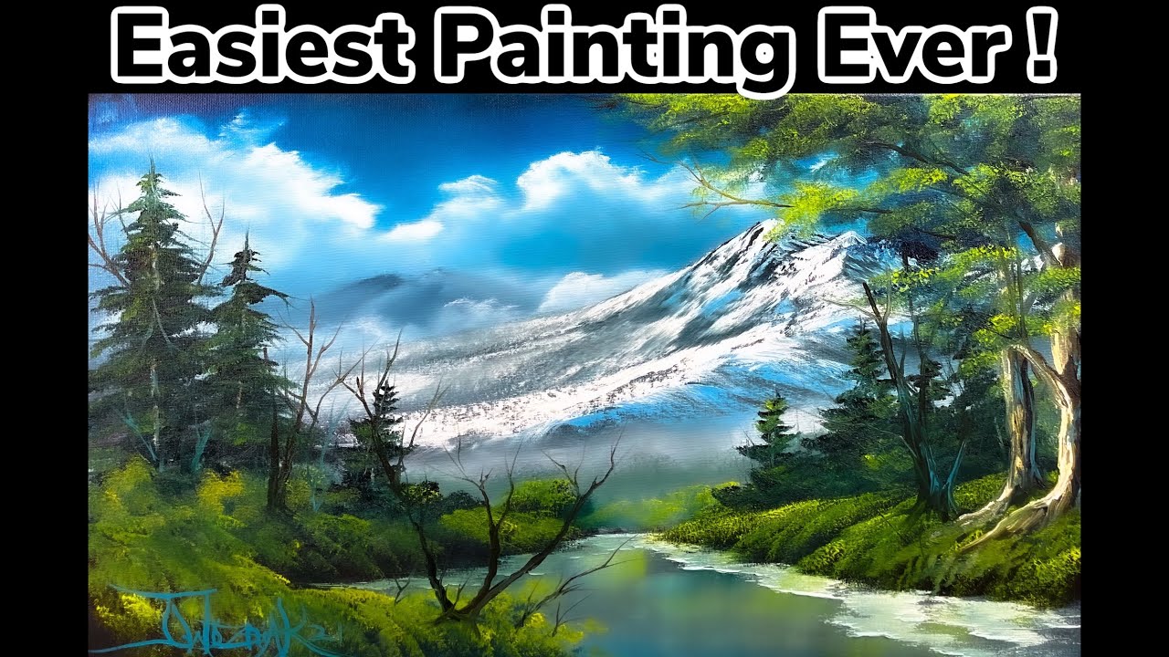 Calming Serene Mountain Landscape | Oil | Paintings By Justin