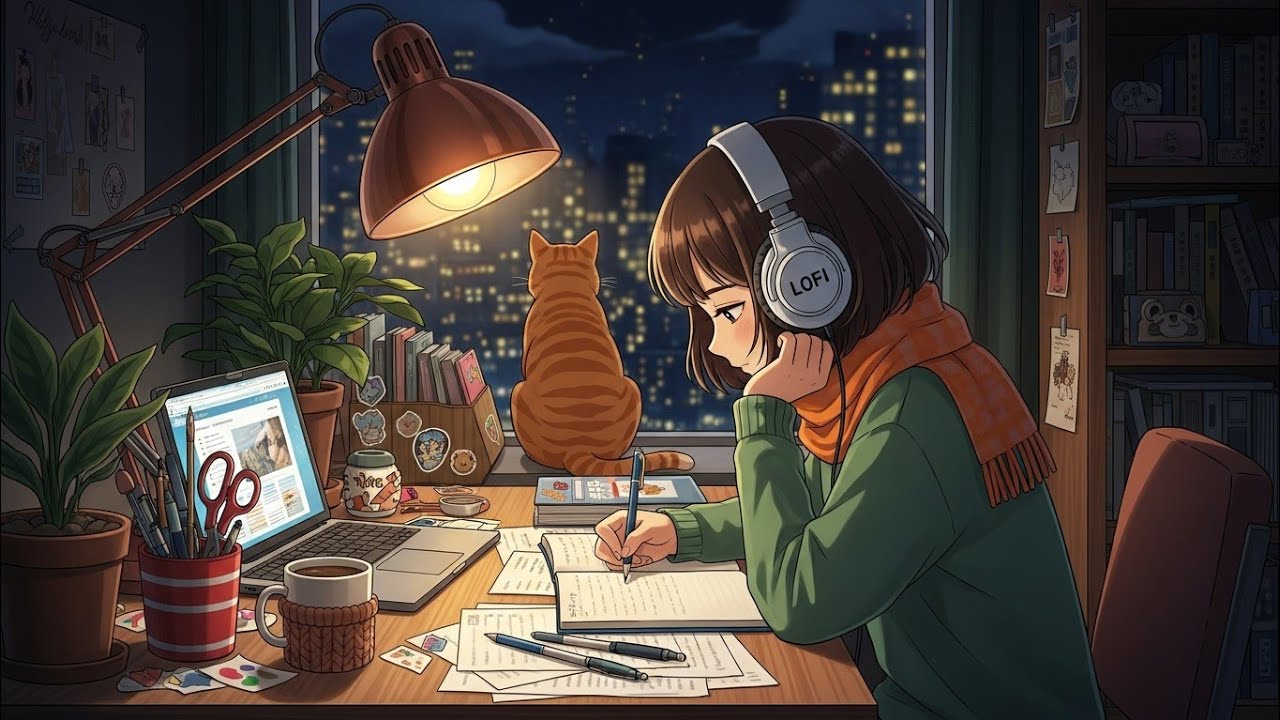 🌙 Midnight Comfort Lofi 🍂 Soft Beats for Deep Focus, Calm Nights & Cozy Study Vibes 🎧✨