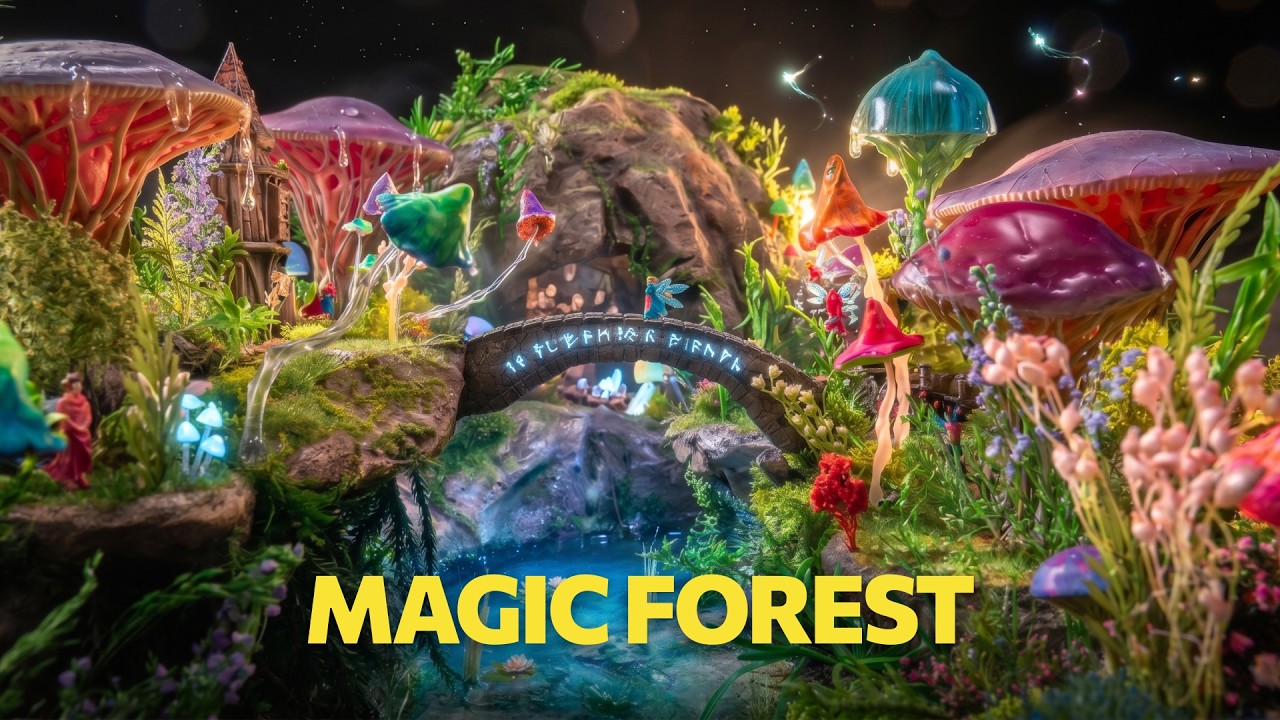 Minibricks: How to make Magic FOREST with spiders / diorama / 3D printer Anycubic Photon M3