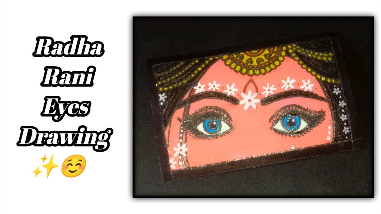 Radha Rani Eyes Drawing✨||