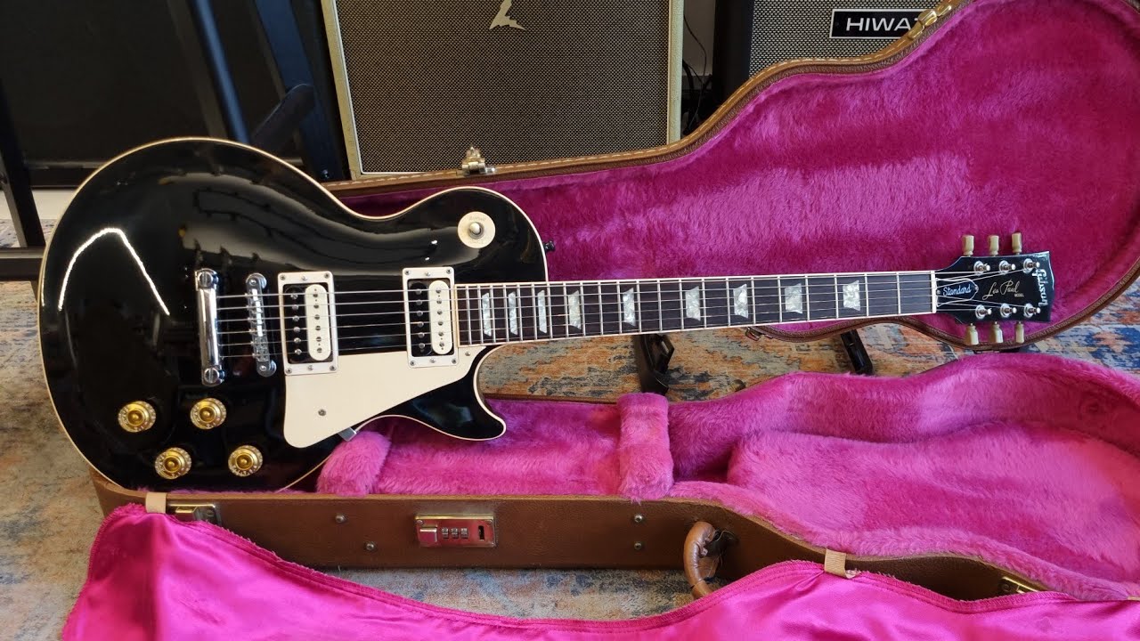 Gibson Les Paul Standard 1992 Ebony with Slash Zebra Alnico II pro Pickup (Seymour Duncan)