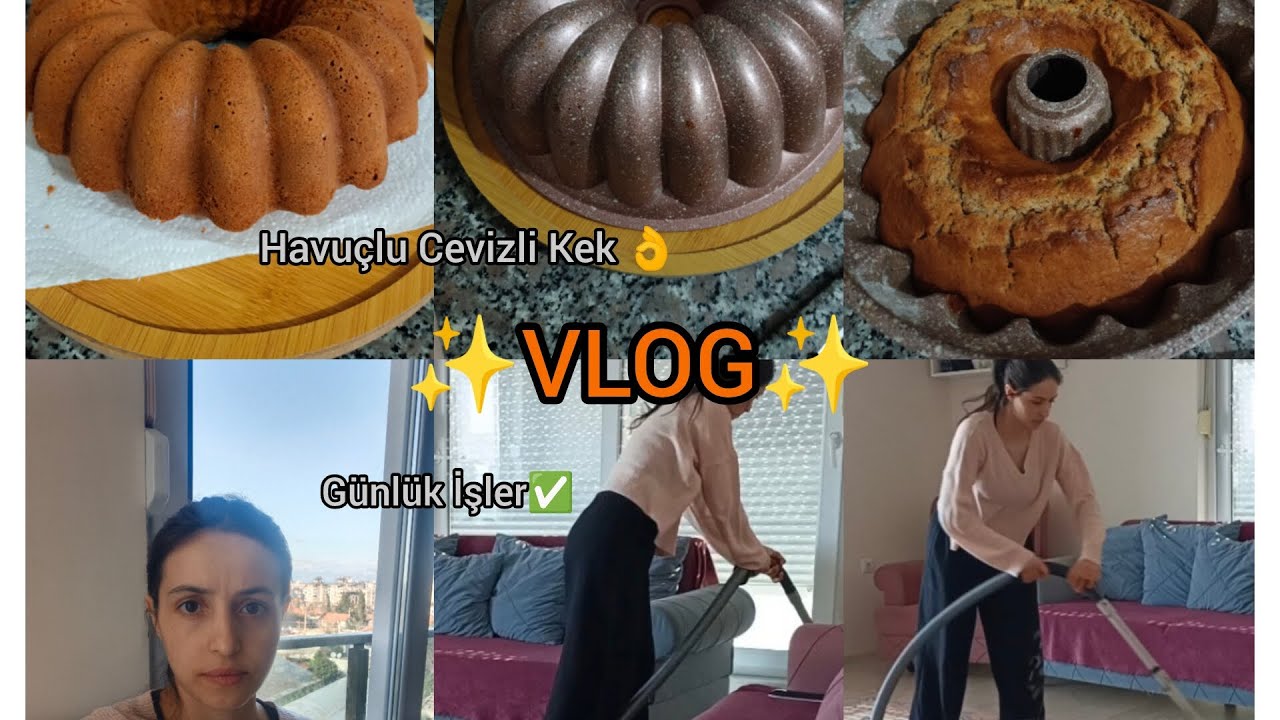 Havuçlu Cevizli Kek Yaptım 👌Günlük Ev İşlerim✅ Vlog🎀     #günlükvlog #temizlik #temizlikvlog #günlük