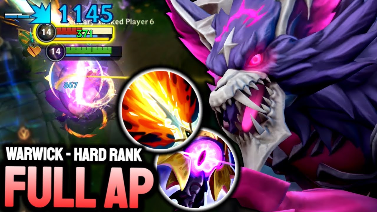 WARWICK FULL AP IS BACK!? (1.145 AP DAMAGE JAW!!) BUILD & RUNES AP VERSION - Warwick Wild Rift