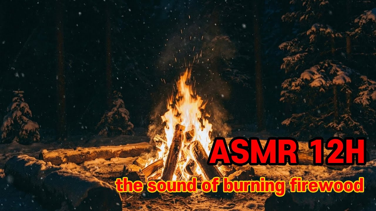 12 hours, the sound of burning firewood ASMR 장작 소리  불멍, 힐링, 수면용 백색소음