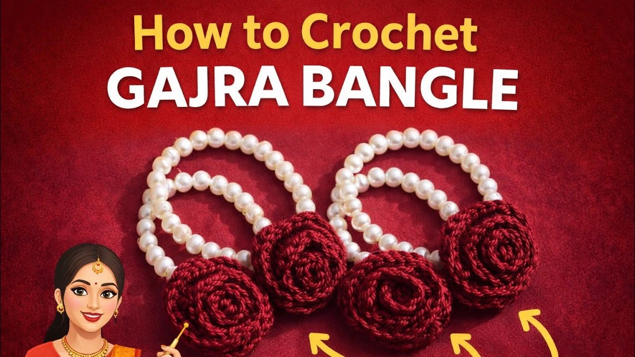LIVE 🔴Crochet Gajra Bangle Making 🌸 | Super Easy for Beginners