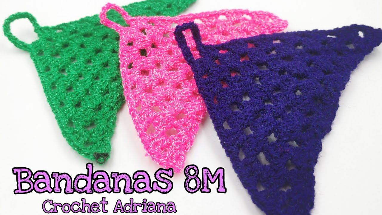 Bandana 8M / Día de la Mujer / Crochet Adriana
