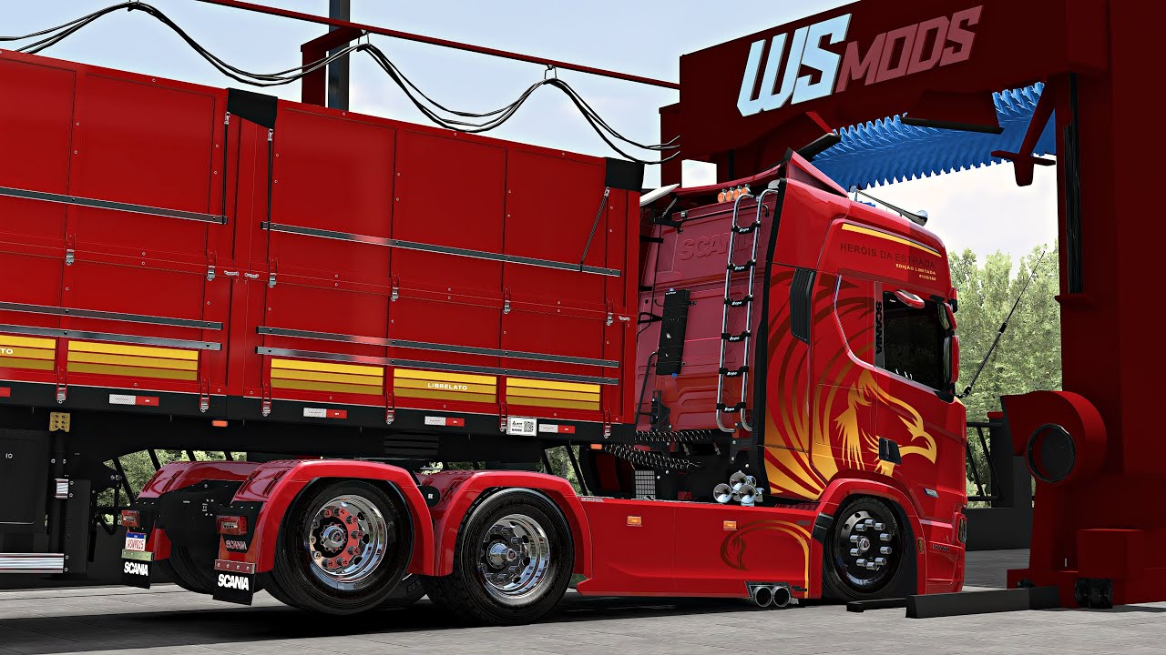 SCANIA HEROIS DA ESTRADA COM RONCO DIRETO CHEGANDO NA GARAGEM - ULTRA 4K - EURO TRUCK SIMULATOR 2