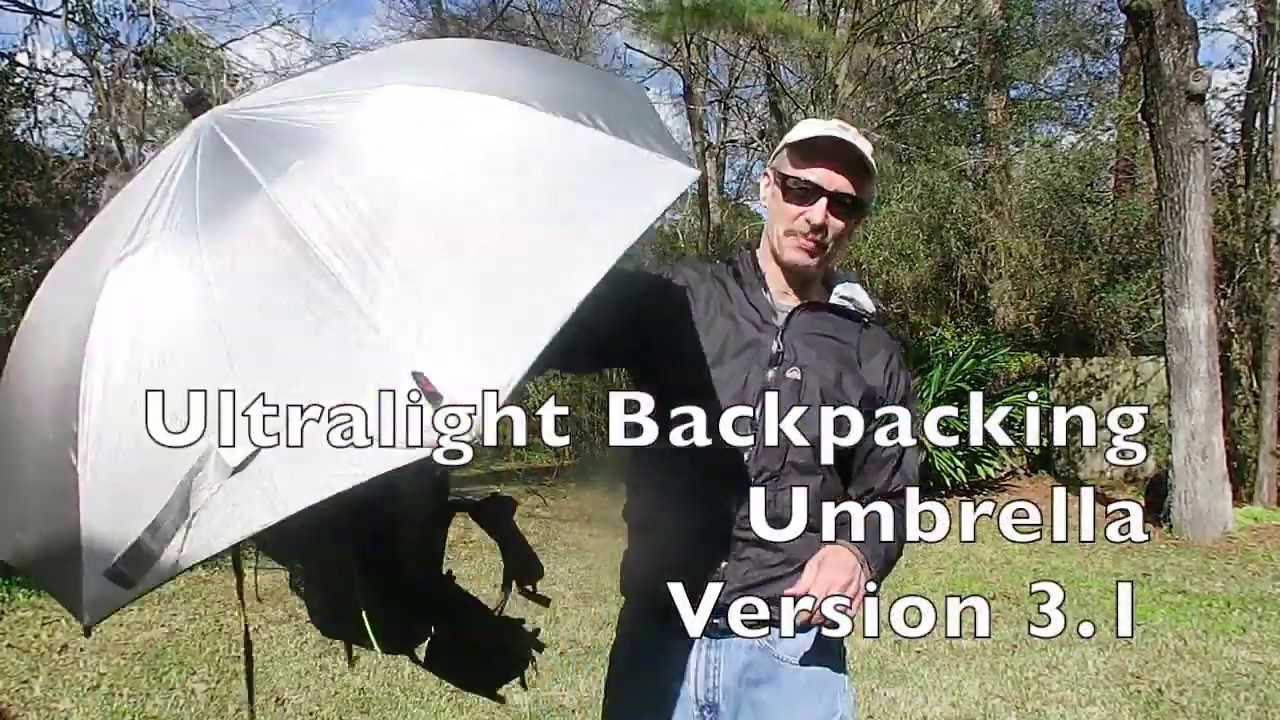 Ultralight Backpacking Umbrella Version 3.1