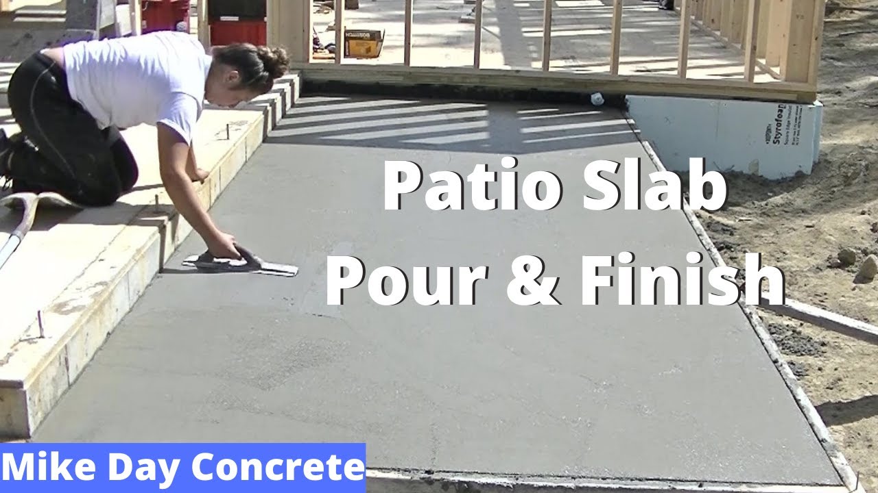 Pouring And Finishing A Concrete Patio Slab (for beginners)