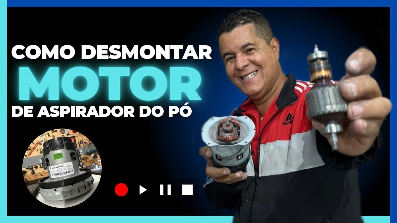 MOTOR DE ASPIRADOR DE PÓ! Como DESMONTAR MOTOR DE ASPIRADOR DE PÓ