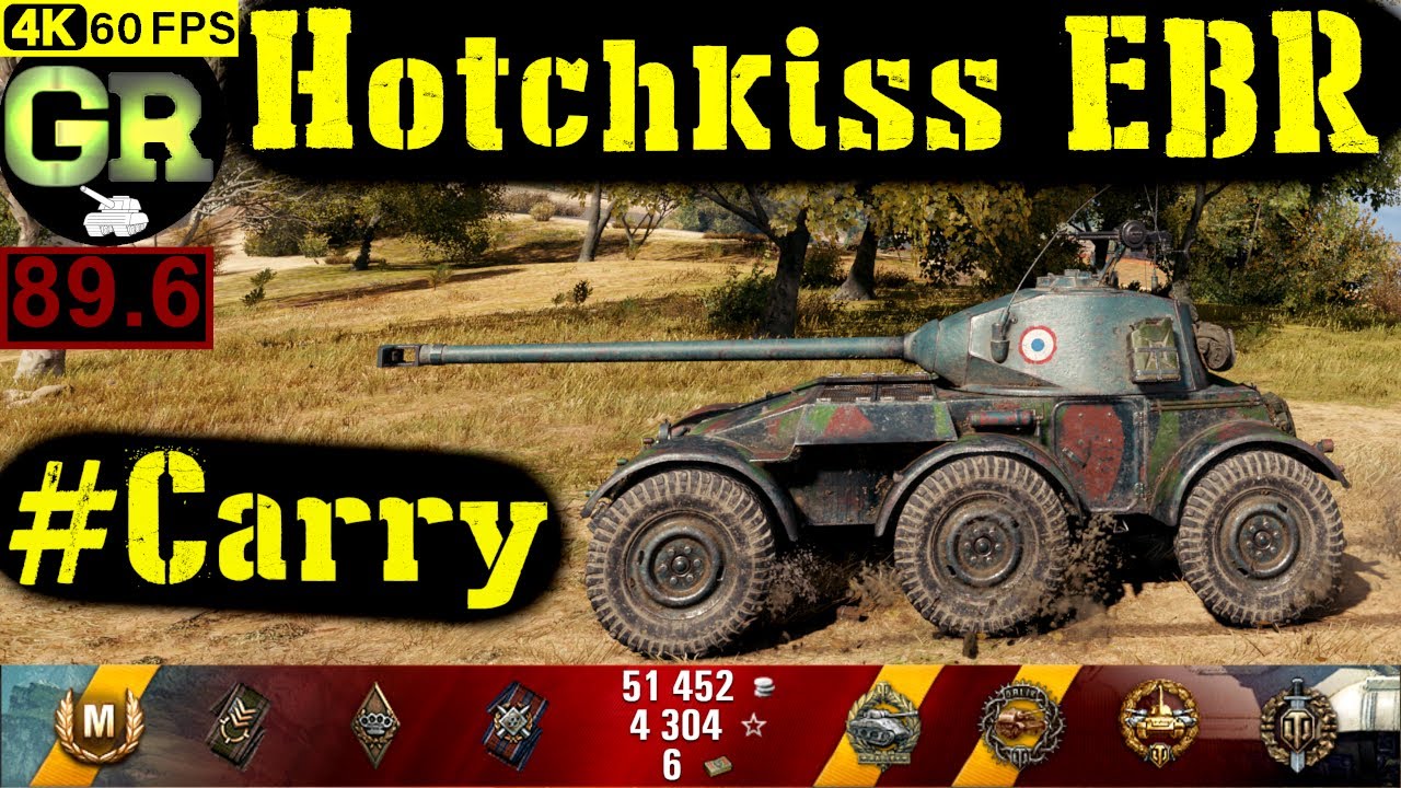 90_World of Tanks Hotchkiss EBR WoT Replay - 9 Kills 4.5K DMG(Patch 1.4.0)