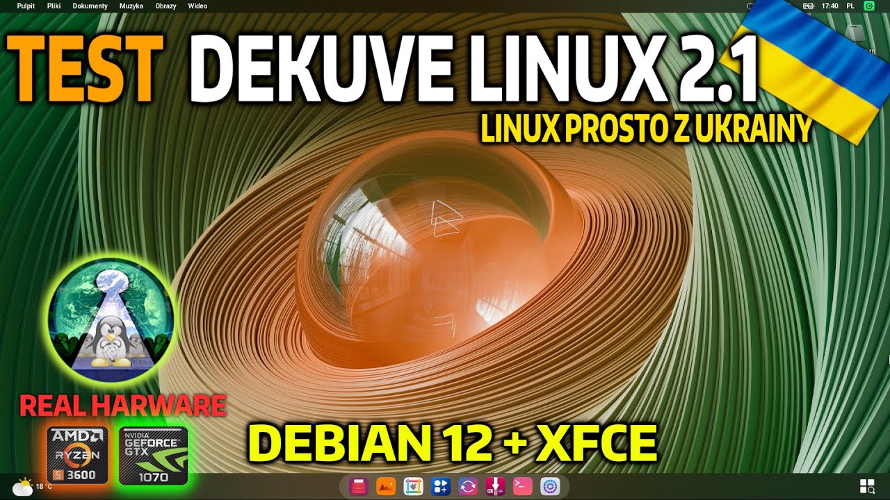 Linux z Ukrainy - DEKUVE Linux 2.1 - Debian 12 + XFCE MacOS Style ale nie dopracowany o końca..