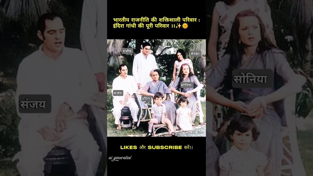 Indira Gandhi's happy family