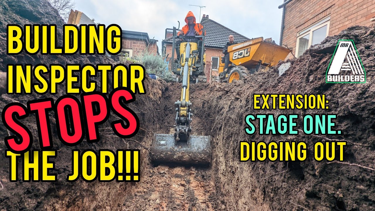 Single Storey Extension Stage One. Digging out, Finding Out and Falling In!