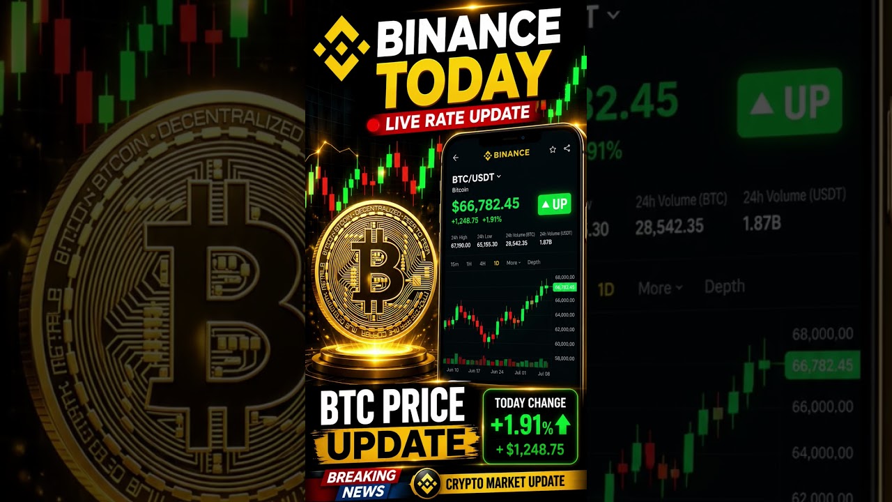 🚨 Binance BTC Price Today 🔥 | Bitcoin Live Rate Update | Crypto Market Breaking News