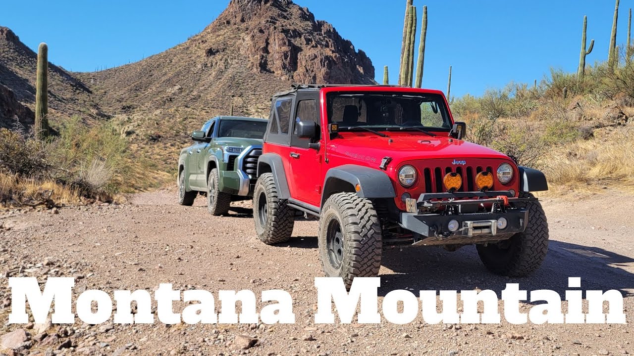 Jeep and Tundra take on Montana Mountain offroad trail in Arizona