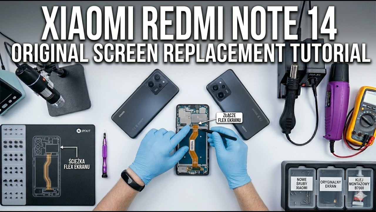 Xiaomi Redmi Note 14 Original Screen Replacement Tutorial / Wymiana wyświetlacza