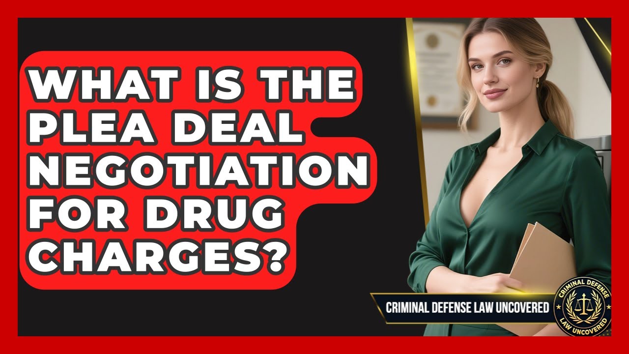What Is The Plea Deal Negotiation For Drug Charges? - Criminal Defense Law Uncovered