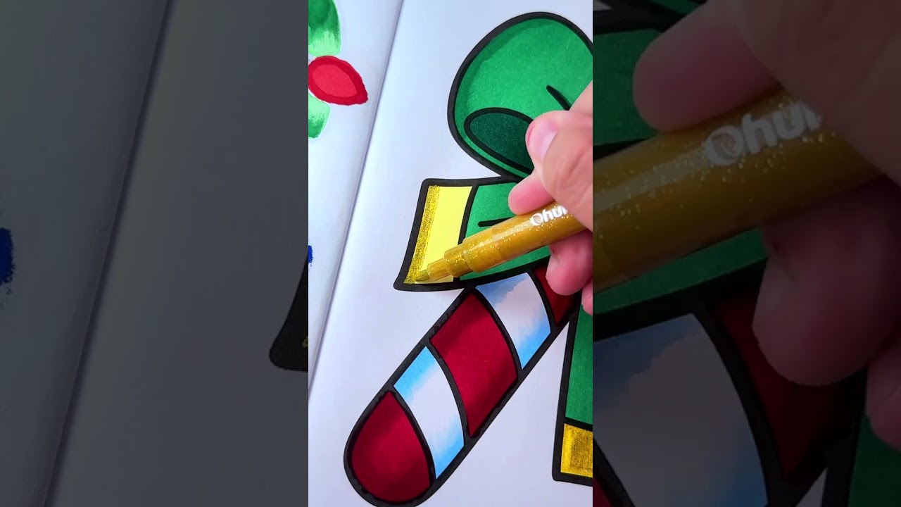 🎄 Candy Cane | Bold & Easy Christmas Coloring Book by Jade Summer