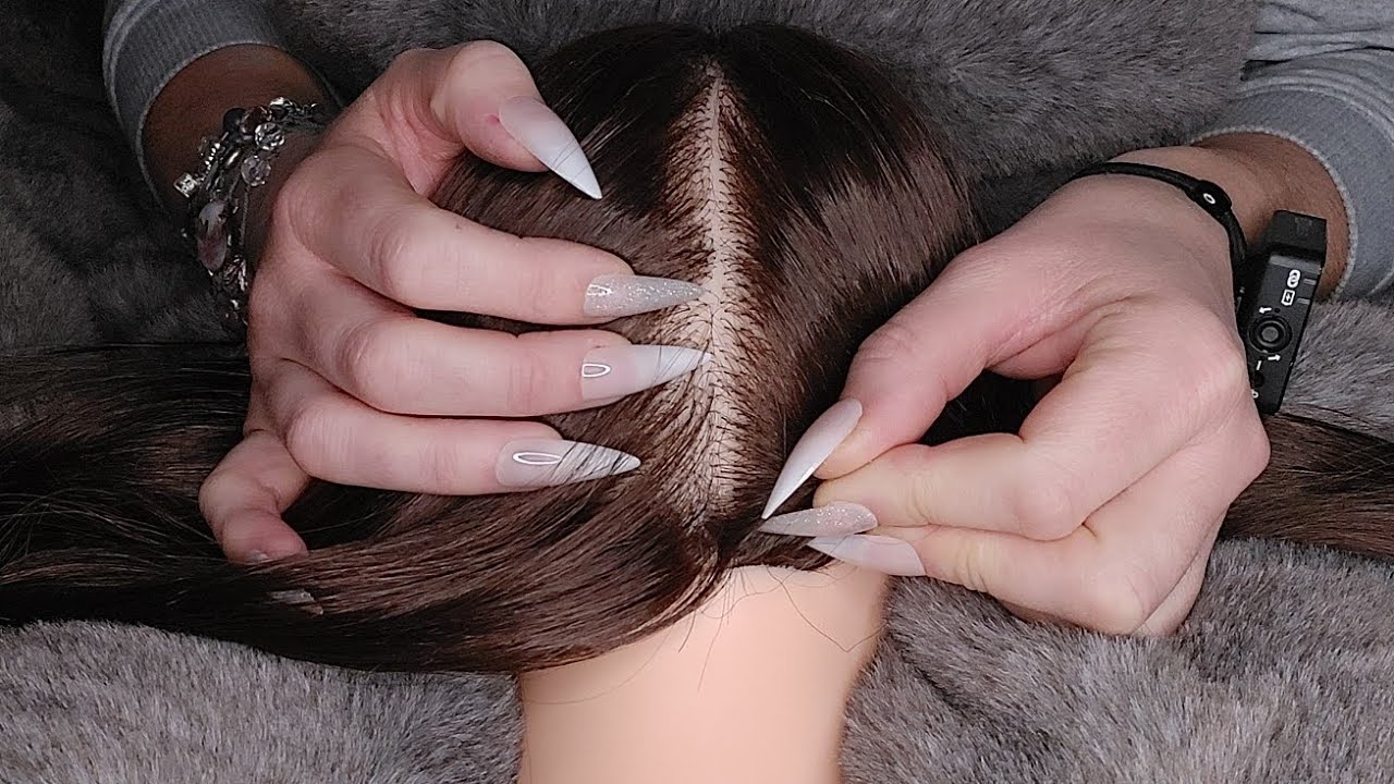 ASMR Nape & Scalp Scratching & Ear Digging with Crisp, Scratchy Sounds ✨️ #asmrscalpscratching #asmr