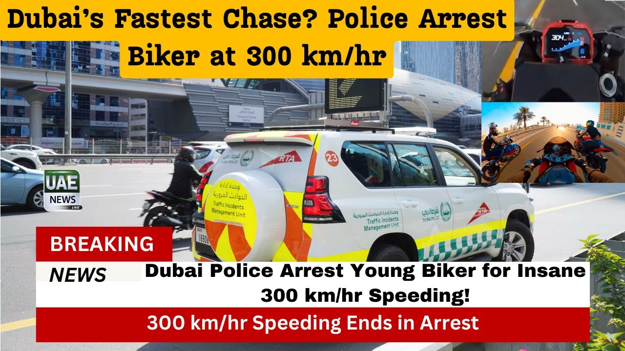 Dubai Police Arrest Young Biker for Insane 300 km/hr Speeding!