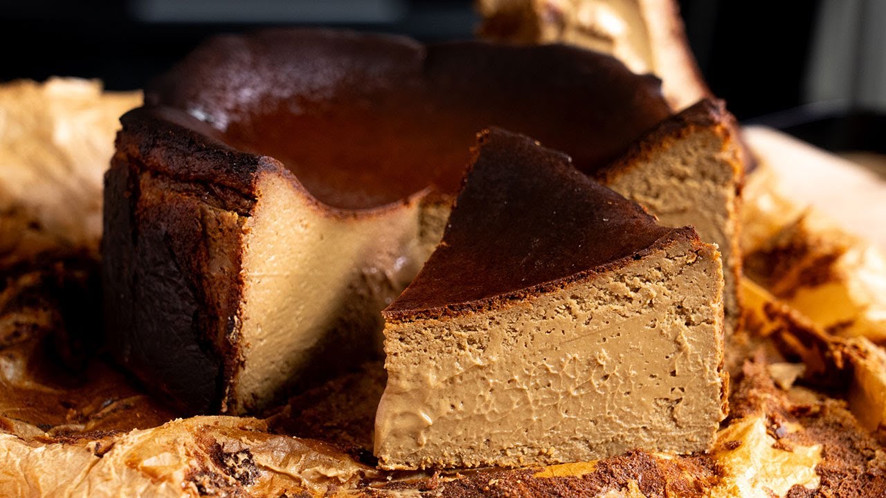 Espresso Basque Burnt Cheesecake エスプレッソバスクチーズケーキ #asmr  #cooking #cheesecake #espresso #cake