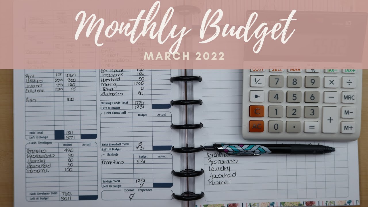Monthly Budget with Me| March 2022-Zero-Based Budget Real Numbers