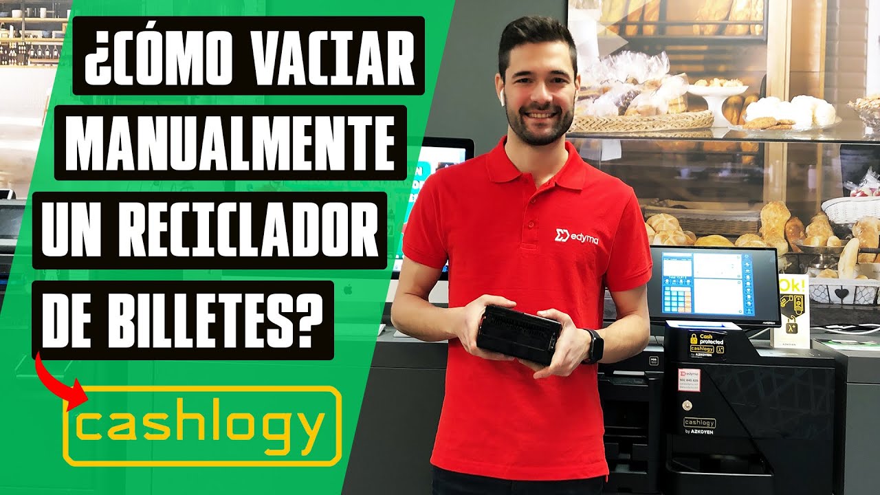 ¿Cómo vaciar manualmente un reciclador de billetes de un Cashlogy?