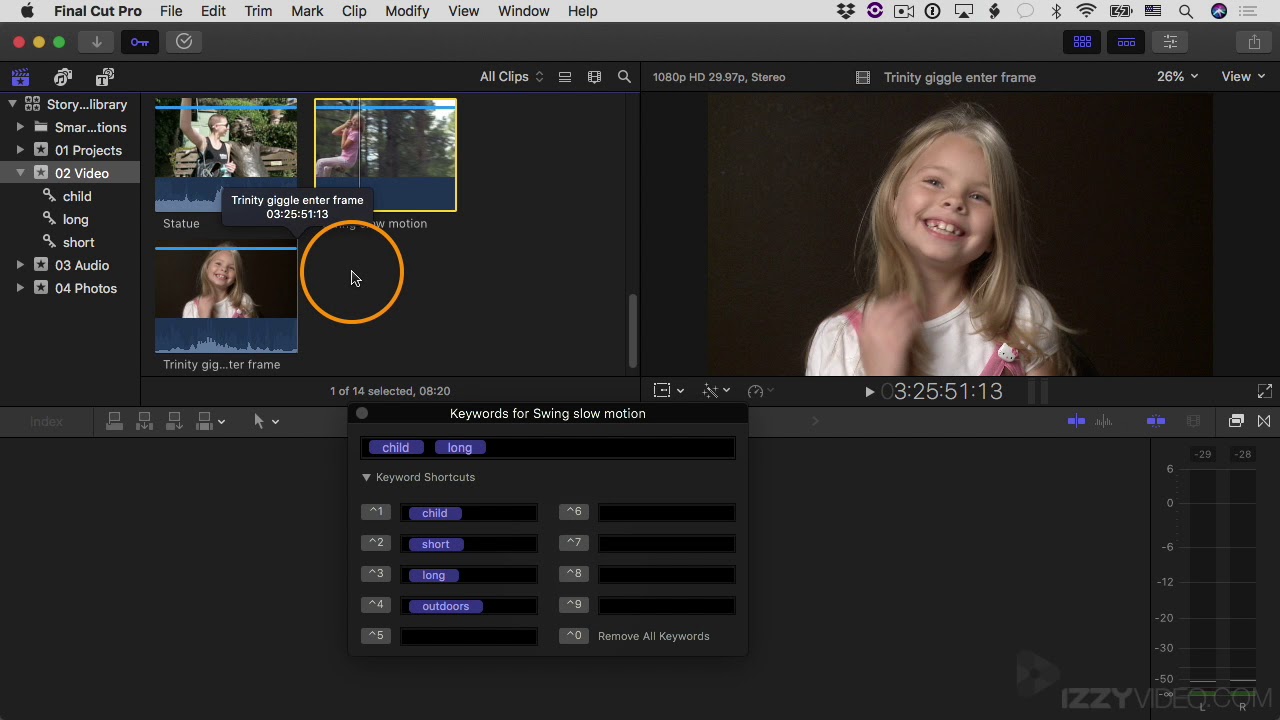 Final Cut Pro X Tutorial - Part 4 - Keywords and Organization