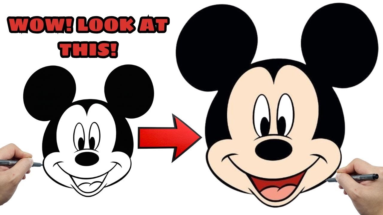 WOW! Look at This | Step by Step How to Draw Mickey Mouse (So Easy!)