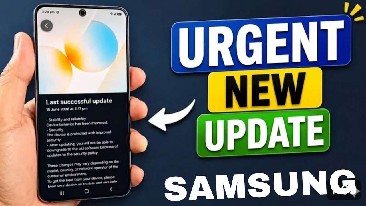 Samsung Huge Update 🔥 Keep Update & Safe your Samsung Mobile 📲 S24 Ultra , S23, S25, A36, A35, A56