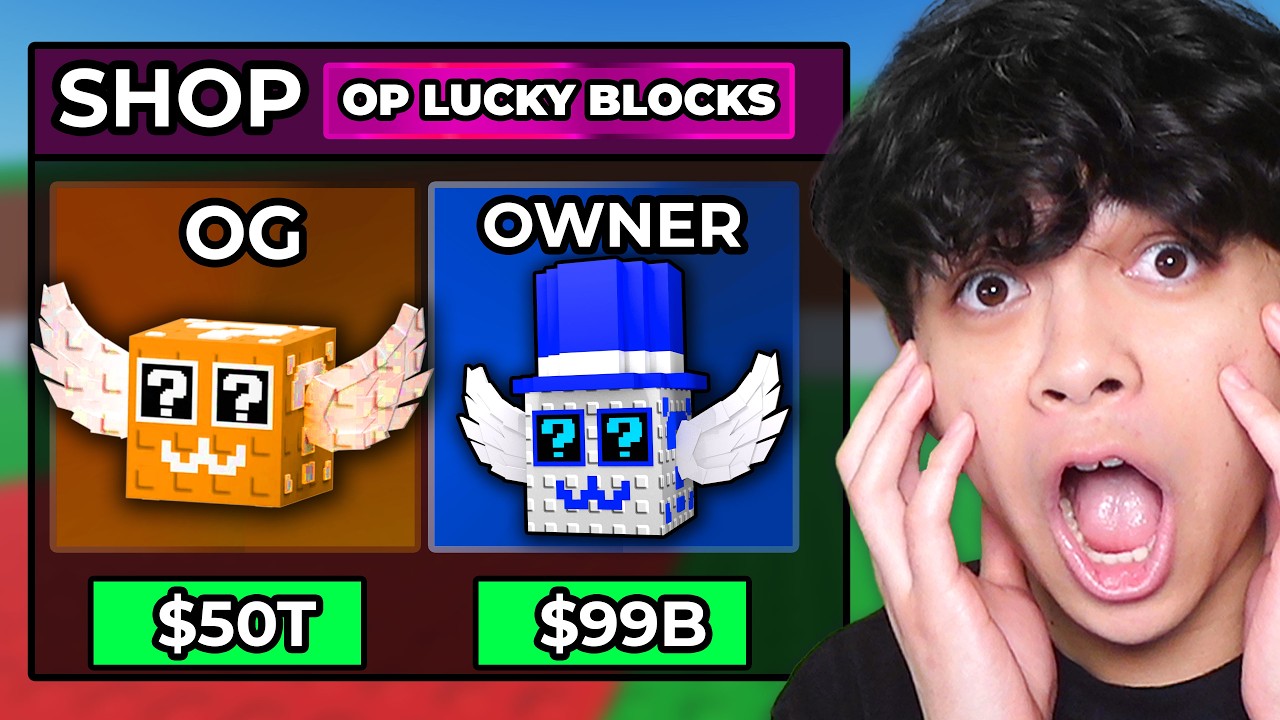 Я разблокировал магазин OP Lucky Block Shop в игре Steal a Brainrot.