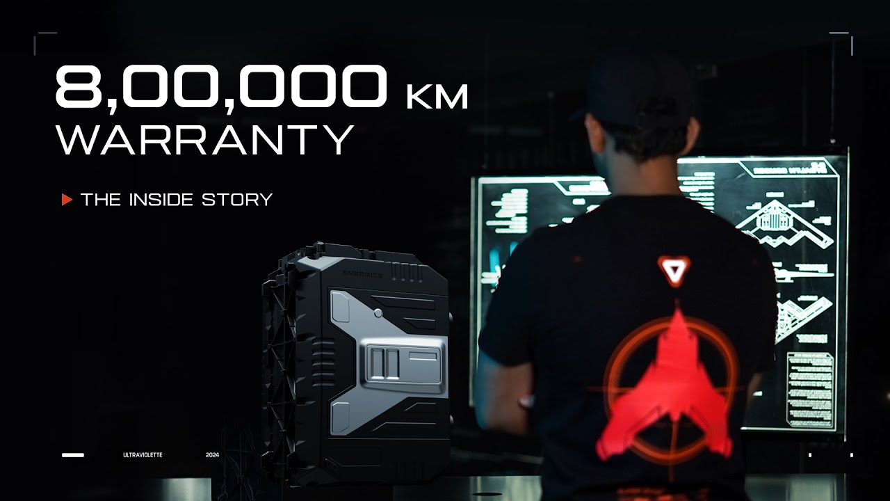 The Ultraviolette Battery Warranty of upto 800,000 km