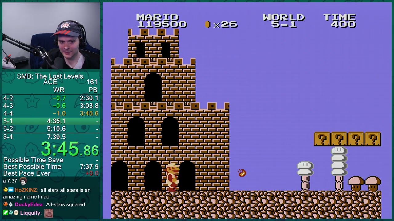 7:37 pace to last room (2j any% ACE)